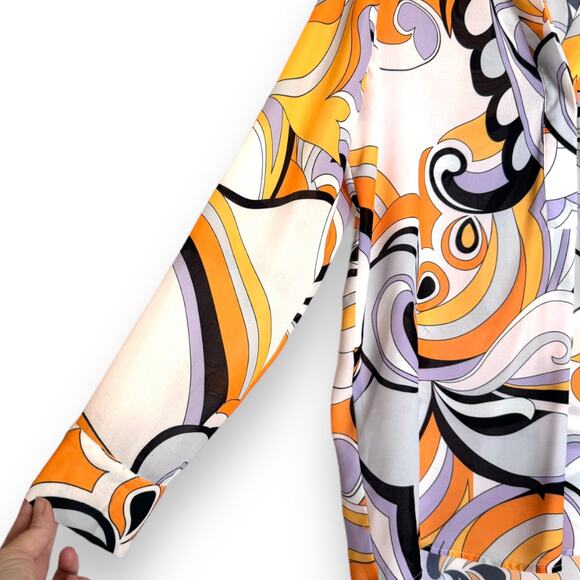 Marciano Mulitcolor Two Piece Retro 70's Blouse and Maxi Skirt Set Women's M - Picture 4 of 16